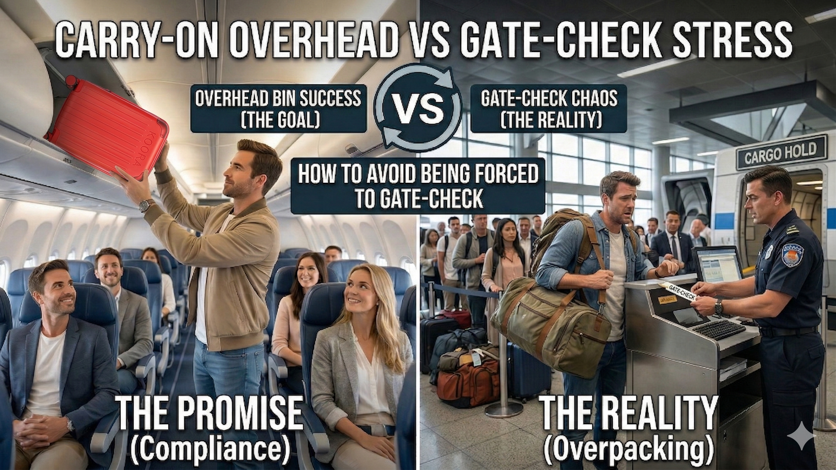 Carry-On Luggage for Overhead Bins: How to Avoid Gate-Check Stress