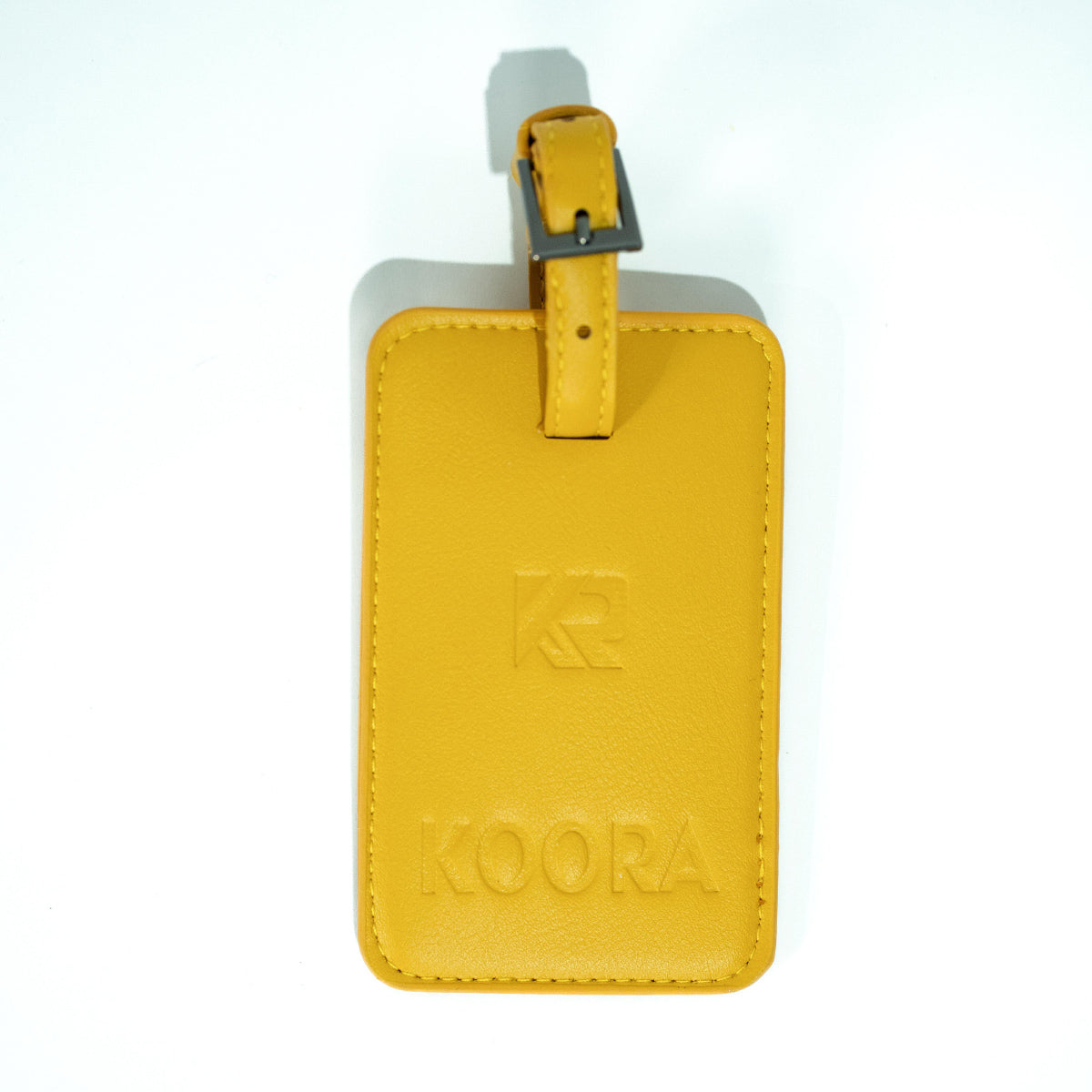 Leather Luggage Tag Golden Yellow By Koora