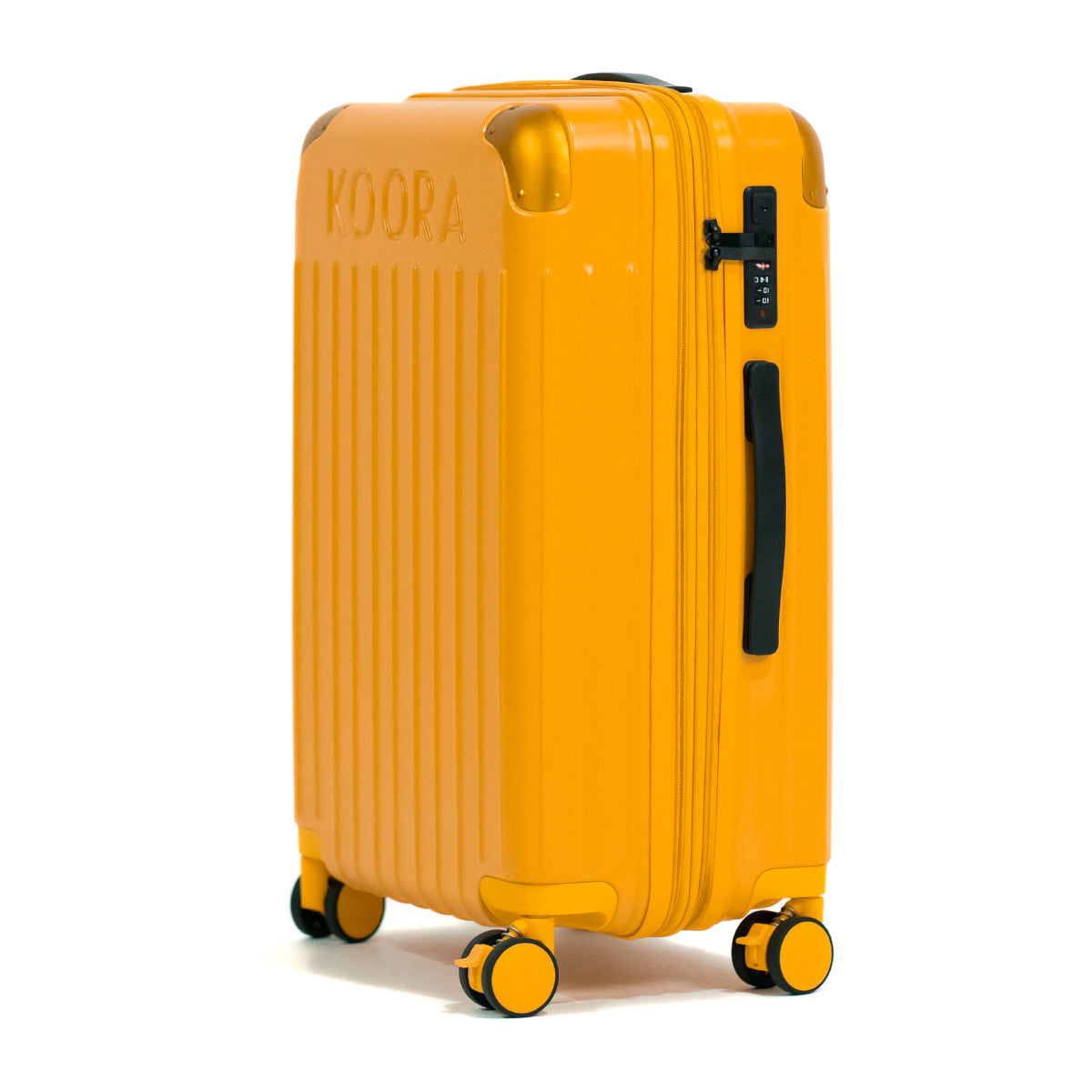Eco Lite Expandable Checked In Luggage By Koora | Medium | Golden Yellow