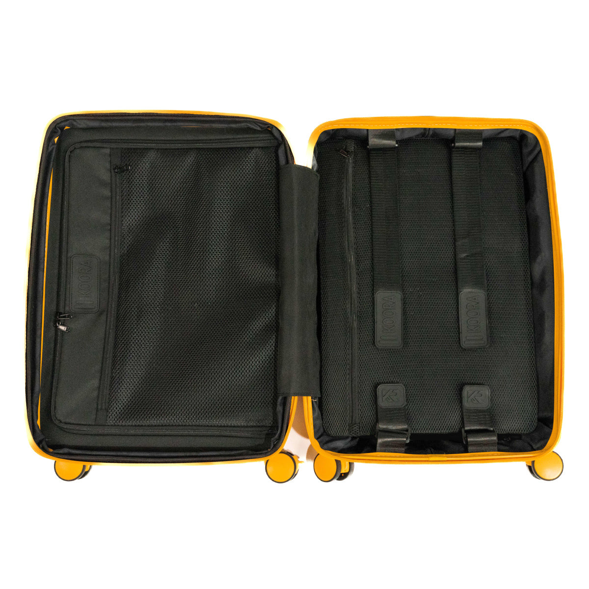 Eco Lite Expandable Checked In Luggage By Koora | Medium | Golden Yellow