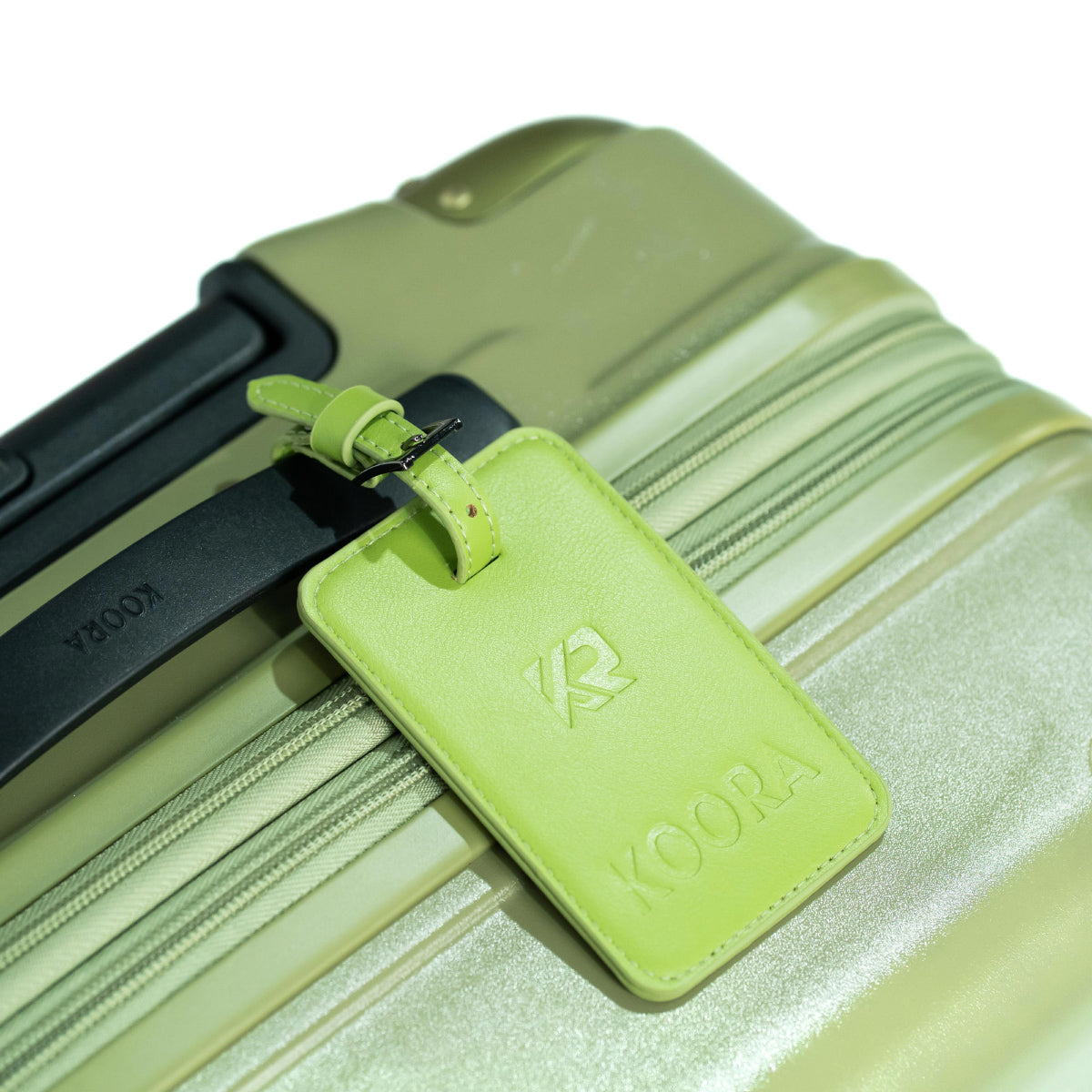 Leather Luggage Tag Earthy Gold