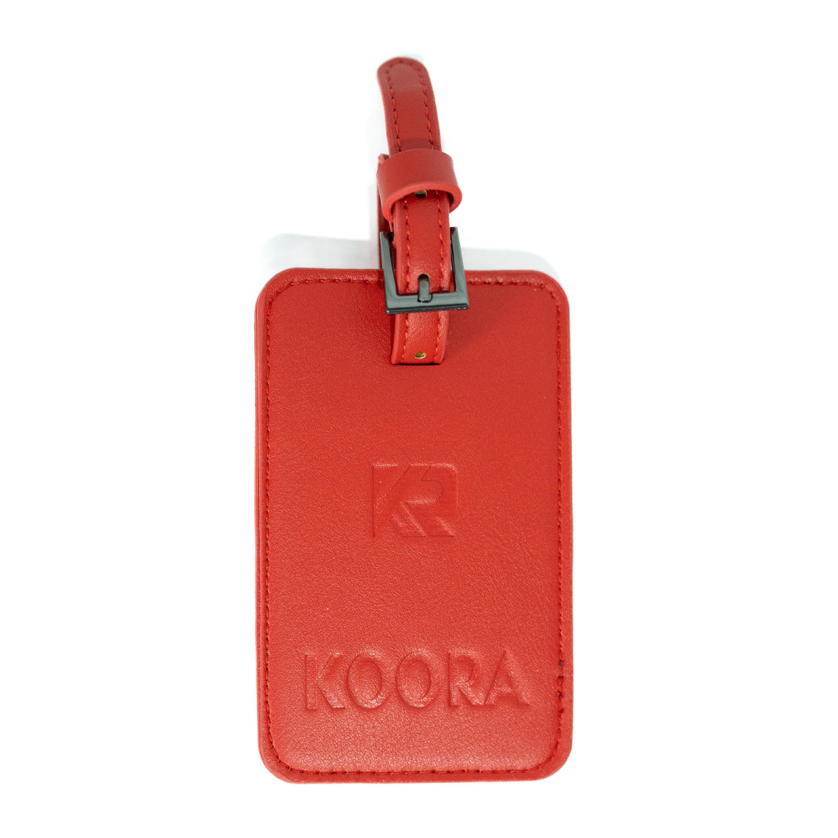 Leather Luggage Tag Red By Koora