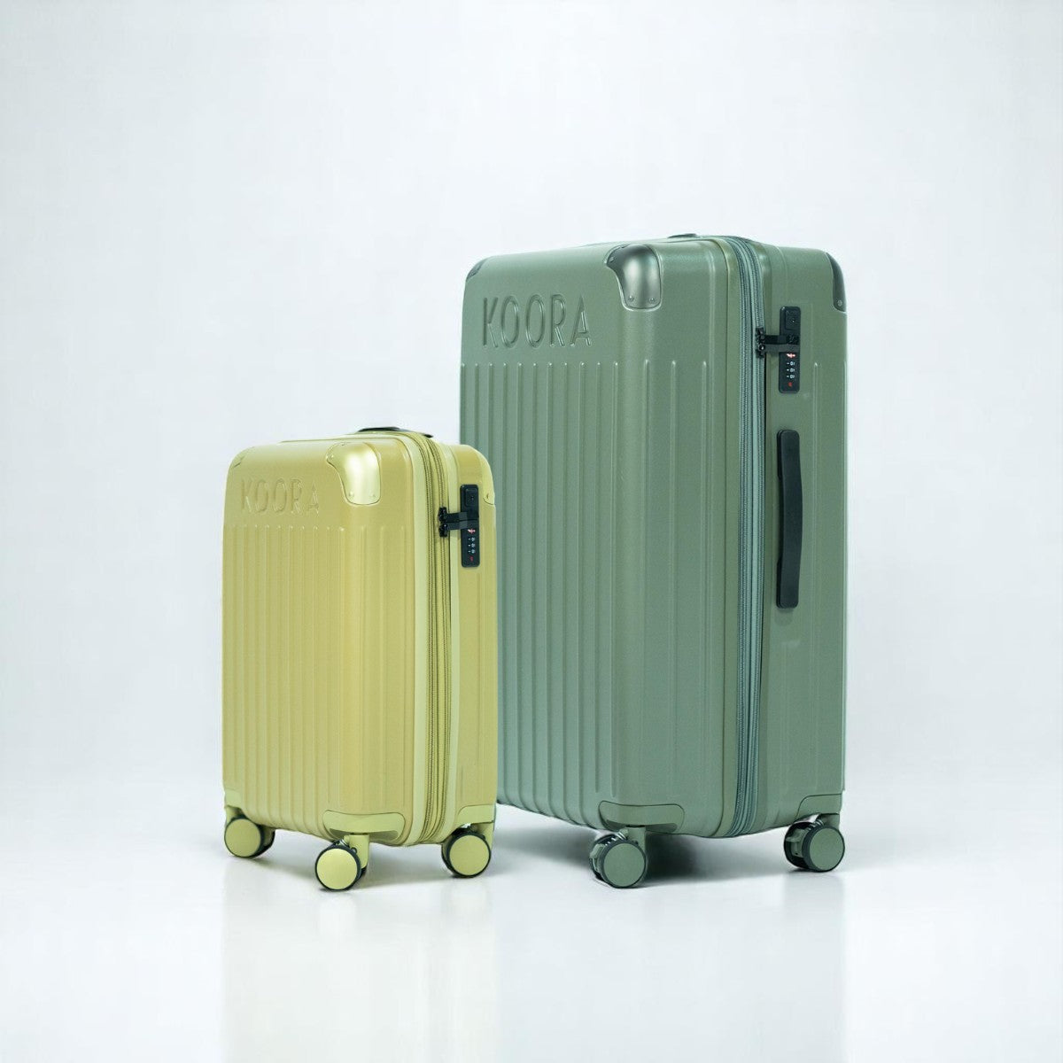 Eco Lite Expandable 2-Piece Luggage Set- Earthy Gold | Olive
