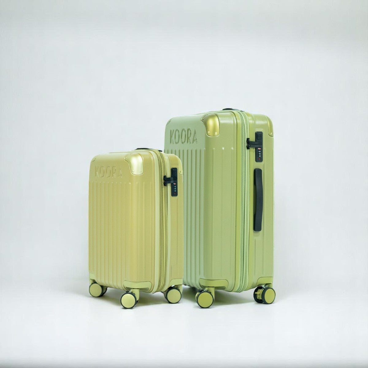 Eco Lite Expandable 2-Piece Luggage Set- Earthy Gold | Sage Green