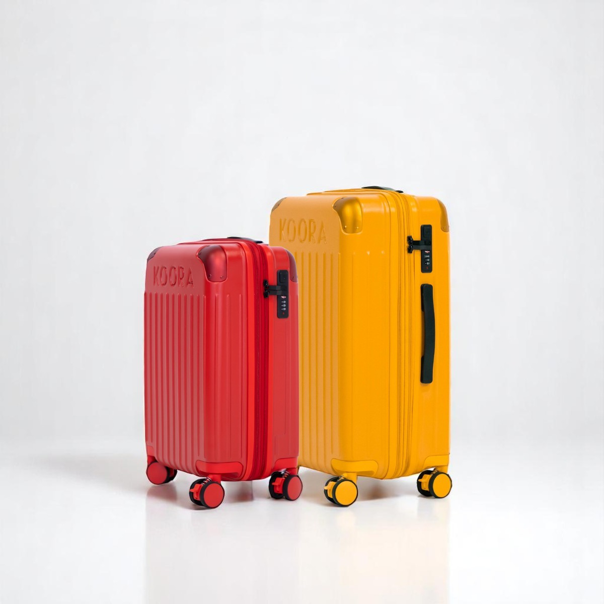 Eco Lite Expandable 2-Piece Luggage Set- Red | Yellow