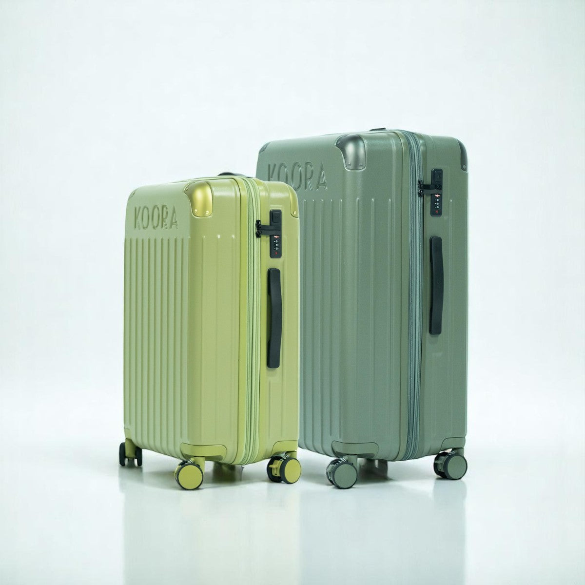 Eco Lite Expandable 2-Piece Checked-In Luggage Set- Sage Green | Olive