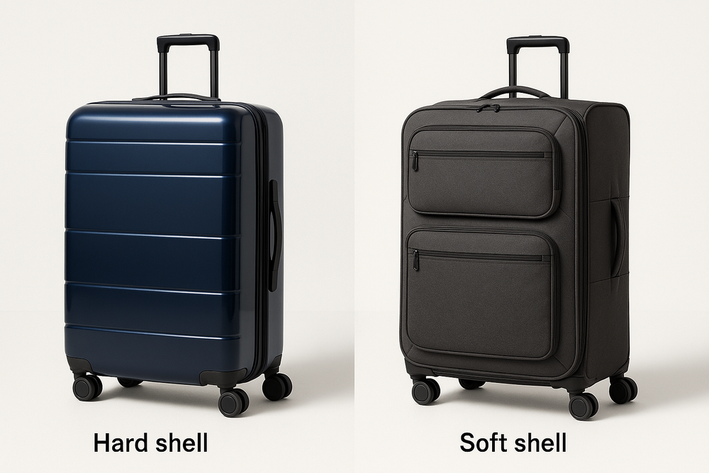 Hard Shell Horizont Hard Shell vs. Soft Shell Checked Luggage: Pros and Cons